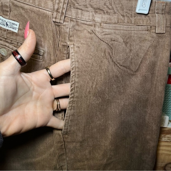 POLO by Ralph Lauren 34x32 Philip Pant Brown Corduroy Classic Prep‎ Cabincore - Picture 6 of 10